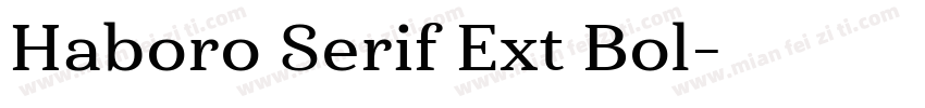 Haboro Serif Ext Bol字体转换